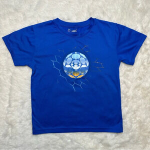 Under Armour T-Shirt Soccer Blue & Orange Size 6